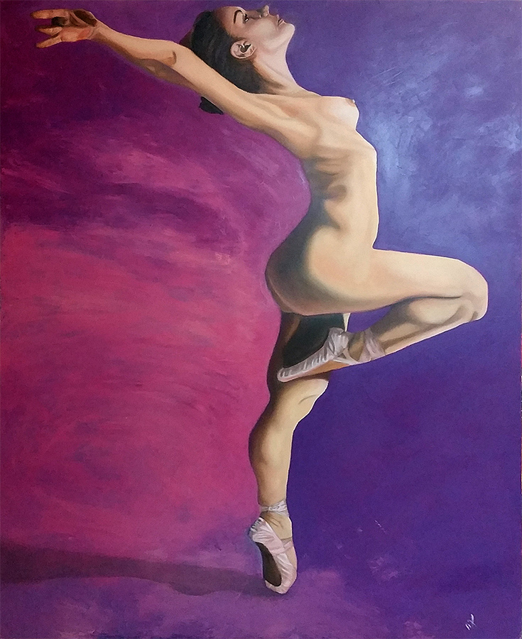 Nude Ballerina Figure Study  |  2016  |  36×48 oil on canvas
